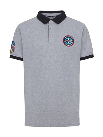 POLO U.S. NAVY<sup>®</sup> CON 3 BOTTONI GRIGIO CHIARO